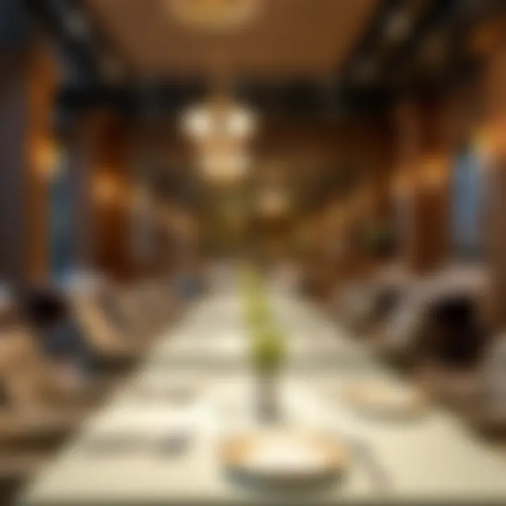 Elegant dining setup at مطعم الجالبوت