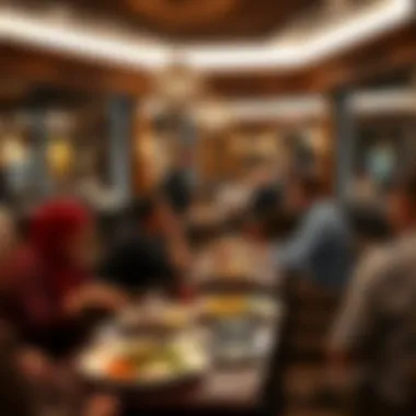 Patrons enjoying their meal at مطعم الجالبوت