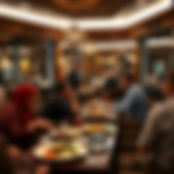 Patrons enjoying their meal at مطعم الجالبوت