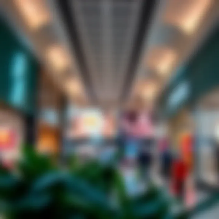 Interior retail space within Adib Etihad Mall highlighting diverse shops