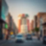 The vibrant streets of Al Jaddah showcasing modern architecture and cultural elements
