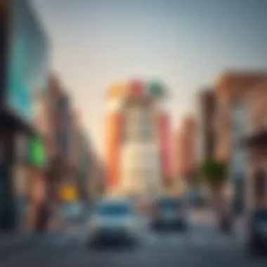 The vibrant streets of Al Jaddah showcasing modern architecture and cultural elements