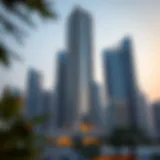 Da Vinci Tower Architectural Marvel Stunning view of Da Vinci Tower showcasing its unique architectural design