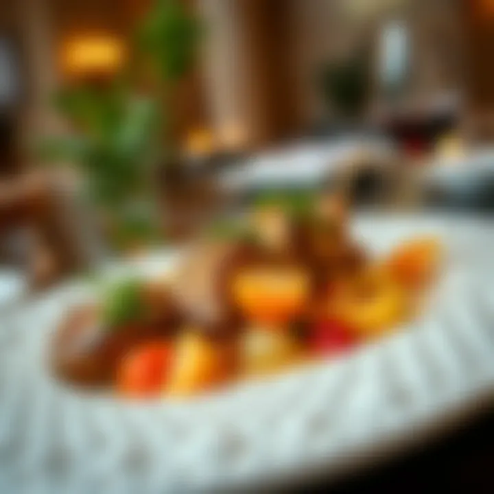 A beautifully plated traditional Arabian dish representing local flavors
