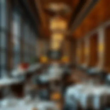 Elegant interior of a fine dining restaurant