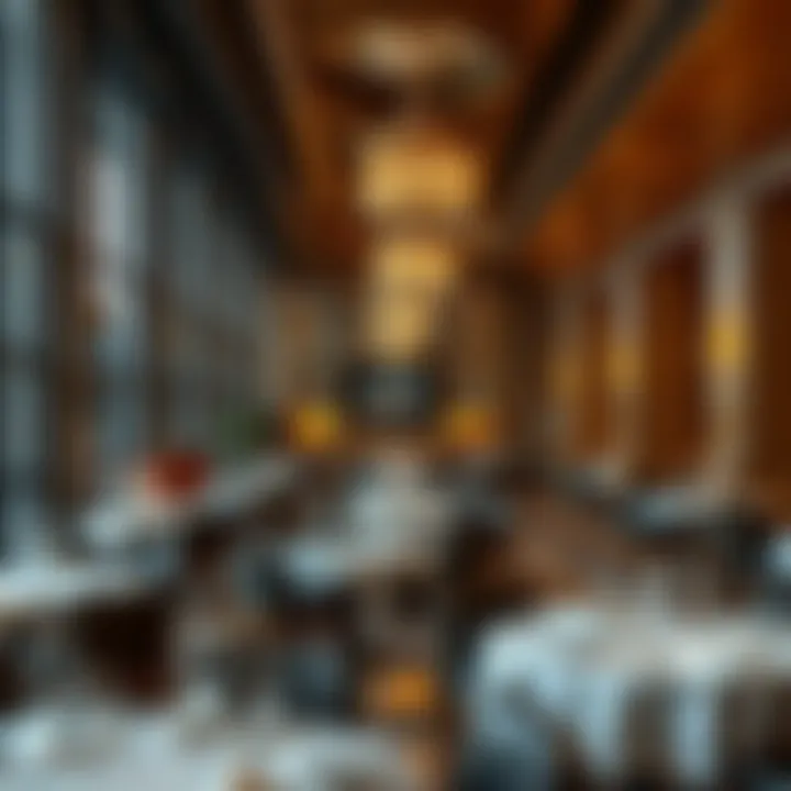 Elegant interior of a fine dining restaurant