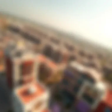 Aerial Perspective of Zahiya Community Aerial view of Zahiya, showcasing its modern architecture and vibrant community