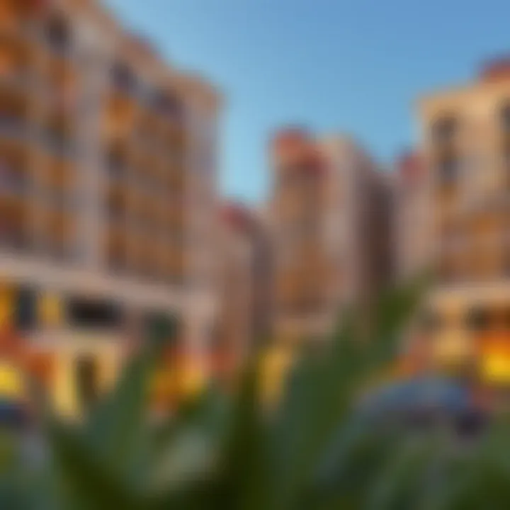 Luxurious residential buildings in Zahiya, emphasizing modern living spaces