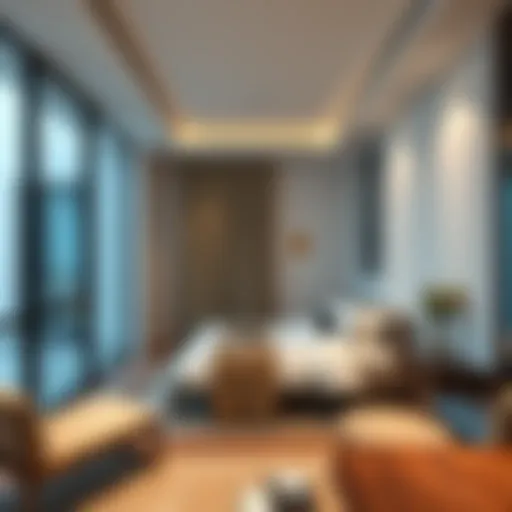 Modern studio apartment interior showcasing minimalist design