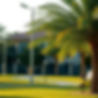 Community Park in Budget-Friendly Dubai Community park in a budget-friendly area of Dubai