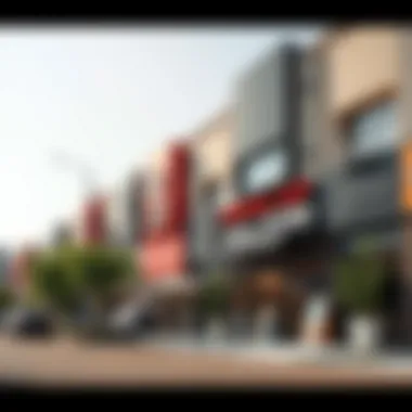 Local Amenities in Low-Cost Dubai Neighborhoods Local shops and amenities in a low-cost Dubai neighborhood