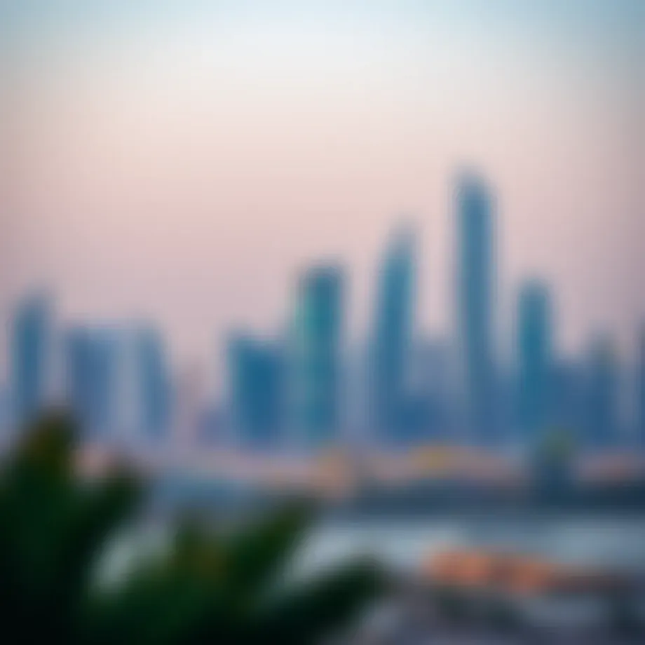 A skyline view of Dubai showcasing modern architecture