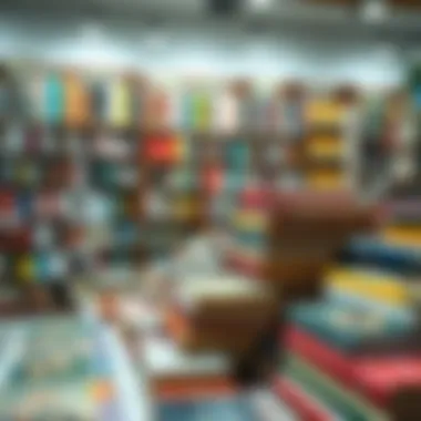 Colorful Book Display in Dubai An array of colorful books displayed prominently in a local Dubai bookstore.