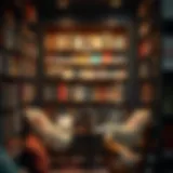 Cozy Reading Nook in Dubai Bookshop A cozy reading nook in a Dubai bookshop filled with a diverse selection of books.