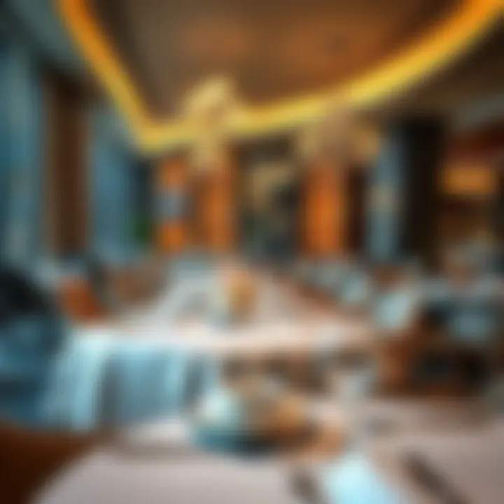 Fine Dining Experience Elegant dining ambiance at a restaurant