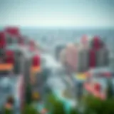 Panoramic view of Al Nahda Two showcasing vibrant lifestyle and modern architecture