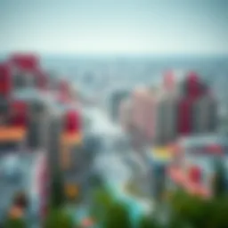Panoramic view of Al Nahda Two showcasing vibrant lifestyle and modern architecture