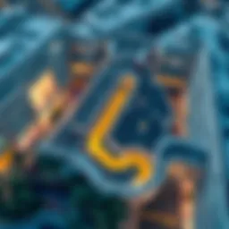 Aerial view of Dubai Mall car park showcasing various parking zones