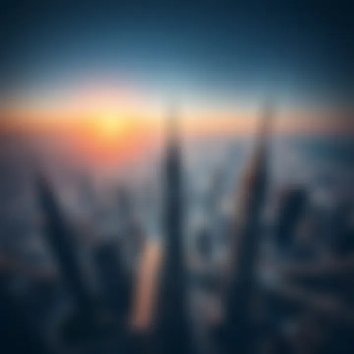 Aerial View of Dubai's Architectural Marvels An aerial view of Dubai showcasing iconic skyscrapers