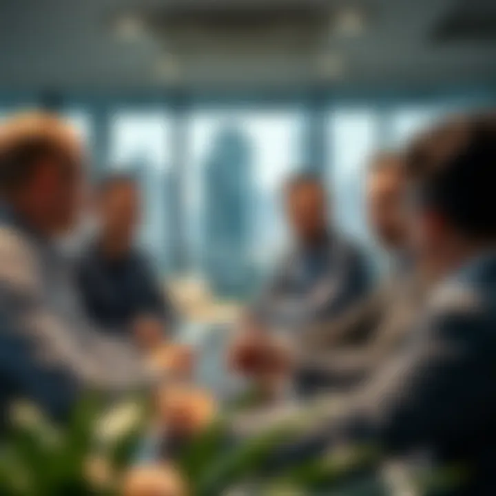 Investors Engaging in Real Estate Opportunities A group of investors discussing real estate opportunities