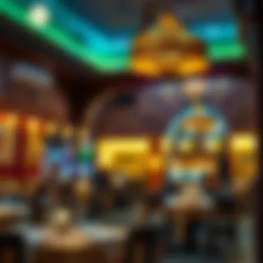 Vibrant interior of an Egyptian restaurant
