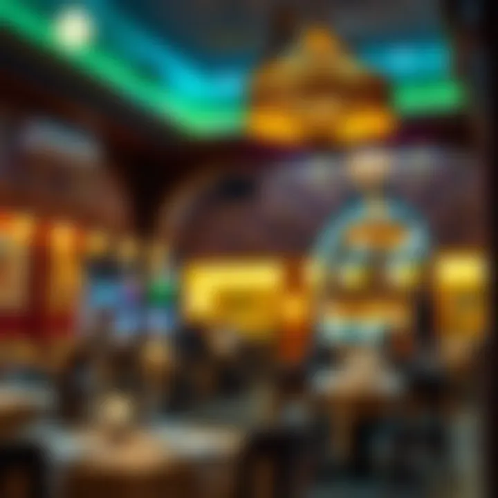 Vibrant interior of an Egyptian restaurant