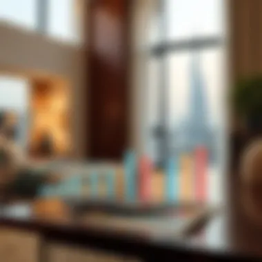 Market analysis chart showing trends in the Dubai real estate sector