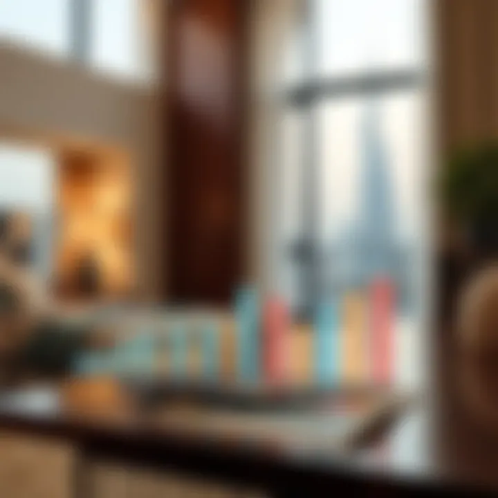 Market analysis chart showing trends in the Dubai real estate sector