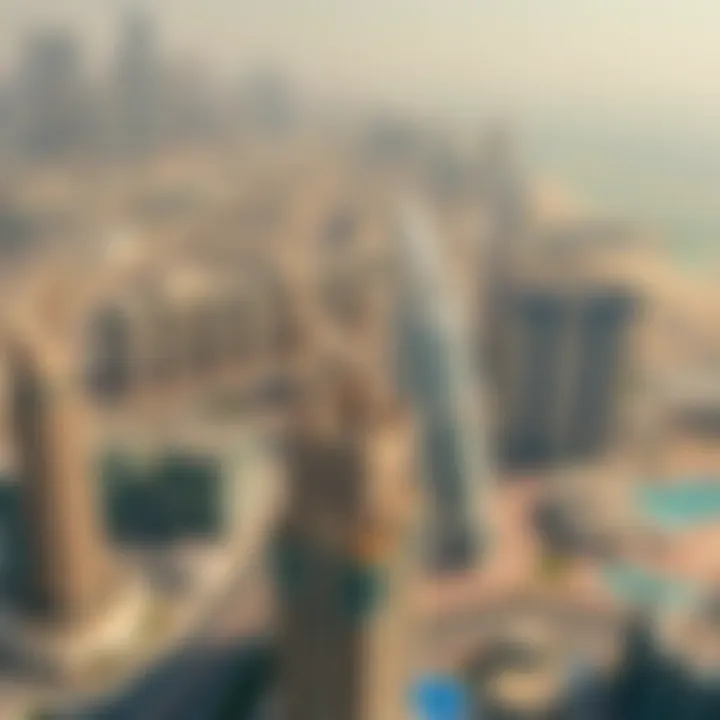 Aerial view of Dubai's skyline showcasing luxury properties