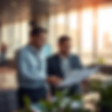 Investors analyzing property trends and market data