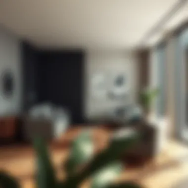 Cozy common area in a shared rental space.