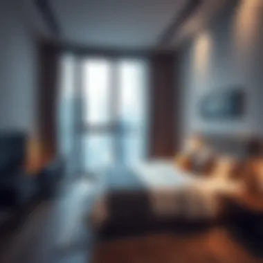 Modern apartment interior showcasing a stylish room.