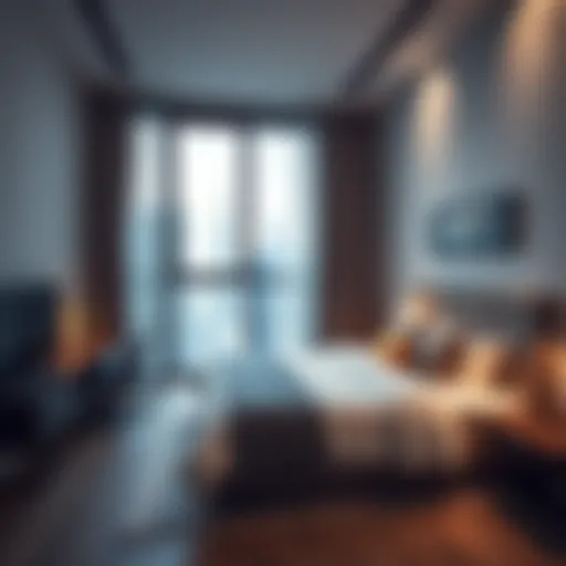 Modern apartment interior showcasing a stylish room.