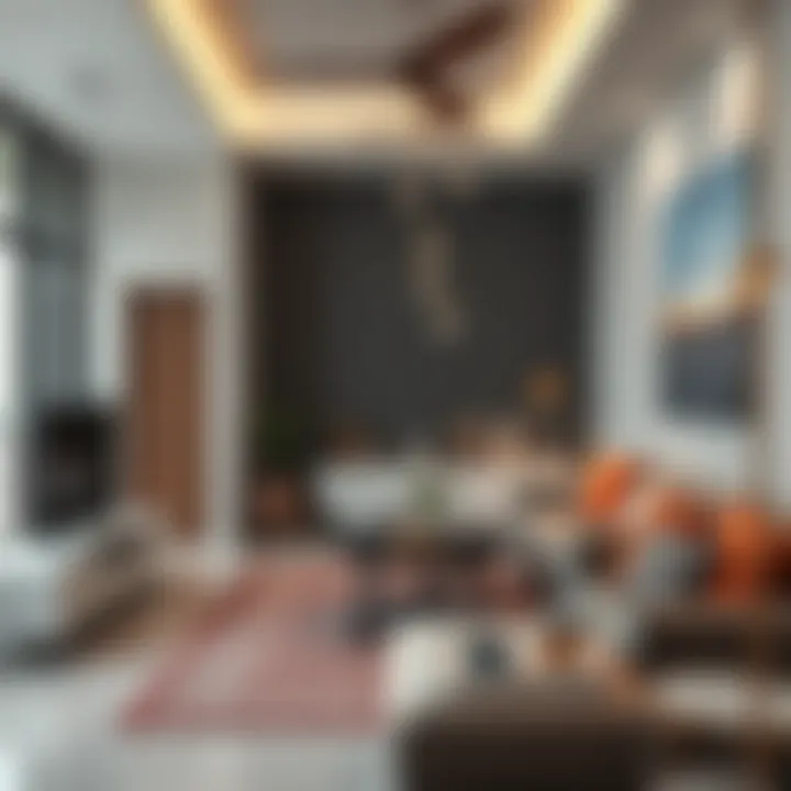 Cozy living space with vibrant interiors in Barsha