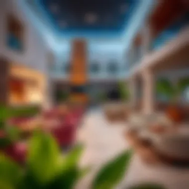 Trendy communal area with modern amenities in a Barsha residence