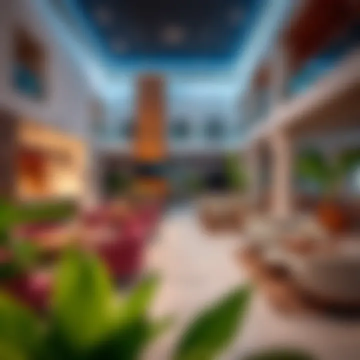 Trendy communal area with modern amenities in a Barsha residence