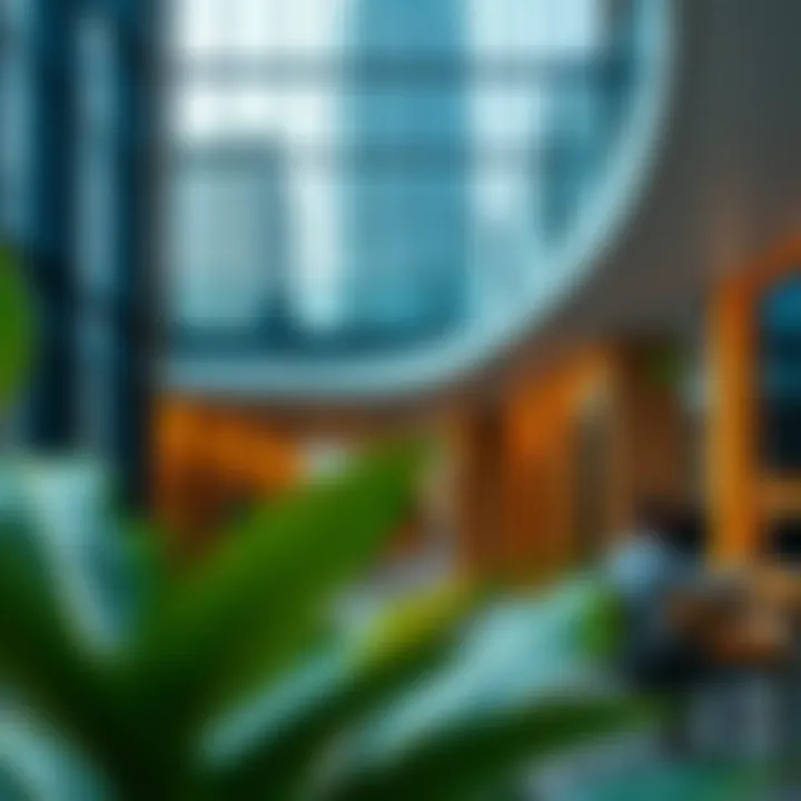 Interior of Standard Chartered Tower showcasing modern office spaces