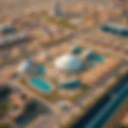 Aerial view showcasing Silicon Oasis and its strategic layout