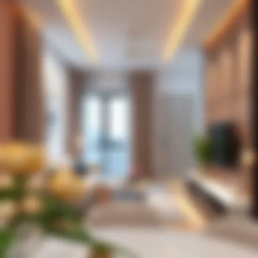 Chic Interior Design of a Studio Flat Modern studio flat interior in Hor Al Anz