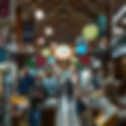 Interior view of Talal Market showcasing diverse shops