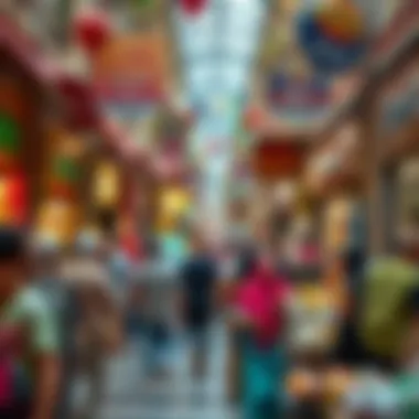 Vibrant Shopping Experience Vibrant atmosphere of shoppers at Talal Market