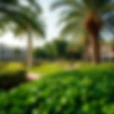Lush Greenery of Dubai Parks Lush greenery of a park in Dubai