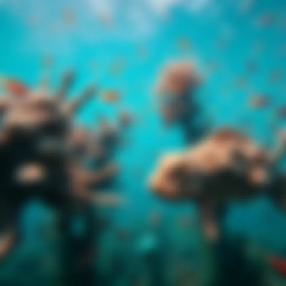 Diverse marine life thriving under the ocean