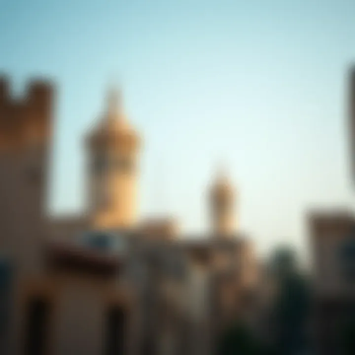 The traditional wind towers of Al Fahidi Historical Neighborhood.