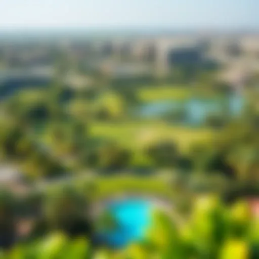 Panoramic Splendor of Samana Park Panoramic view of Samana Park showcasing lush greenery and serene surroundings