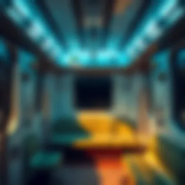 Comfortable Interior of the Metro Train Interior of a metro train showcasing comfort