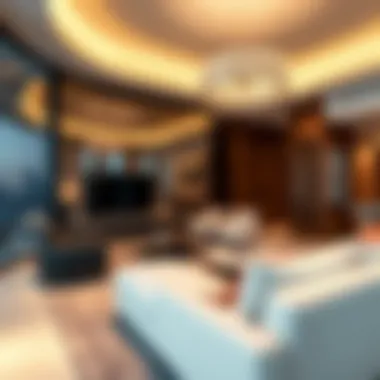 Modern Aesthetics of Dubai Penthouse Interiors Elegant interior design showcasing modern aesthetics in a Dubai penthouse