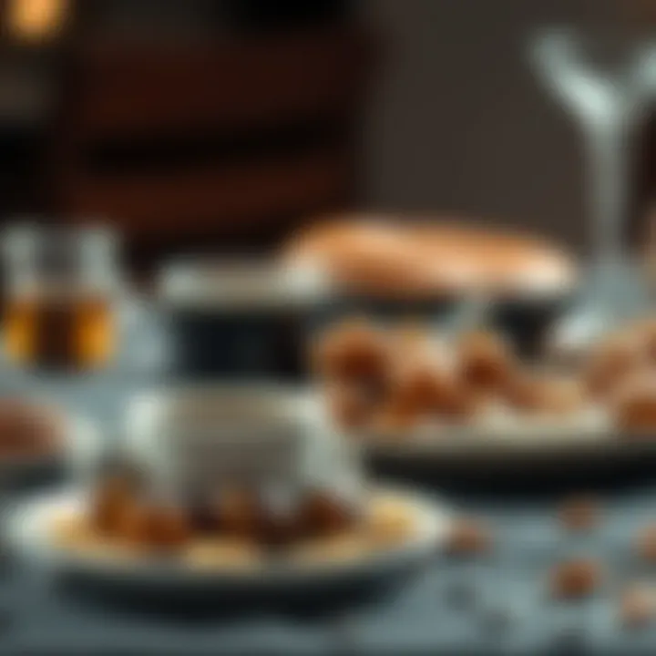 A beautifully arranged platter of dates and Arabic coffee