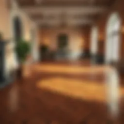 Elegant wooden parquet flooring design showcasing intricate patterns