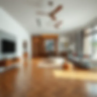 Stylish Modern Interiors with Parquet Flooring Modern living space featuring stylish wooden parquet flooring